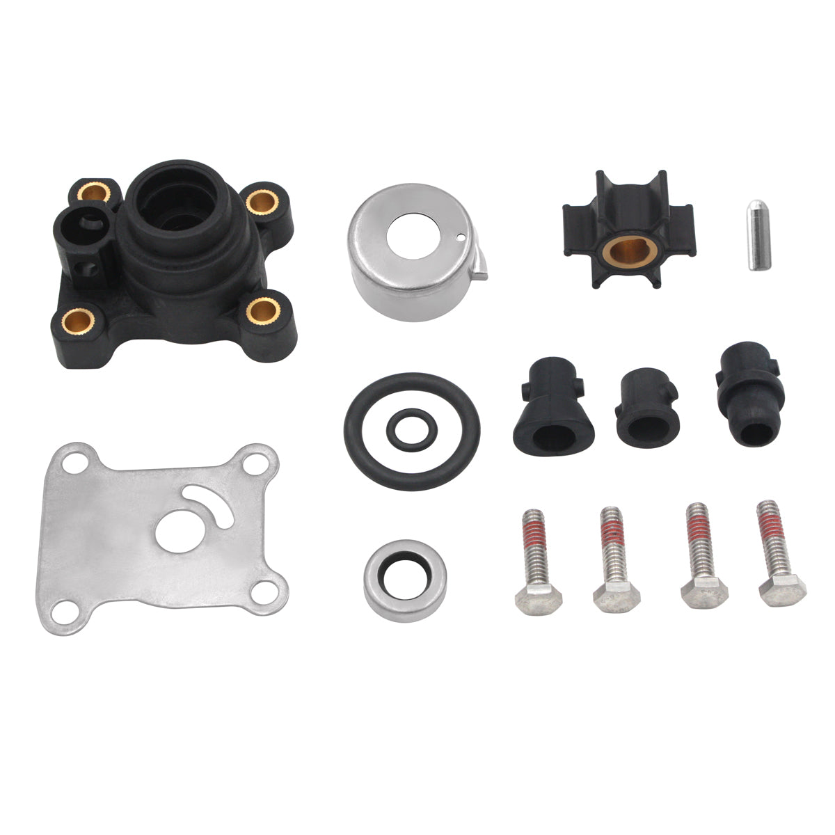 GHmarine 394711 Water Pump Impeller Kit for Johnson Evinrude 8-15HP Outboard with Housing 1974-UP 18-3327