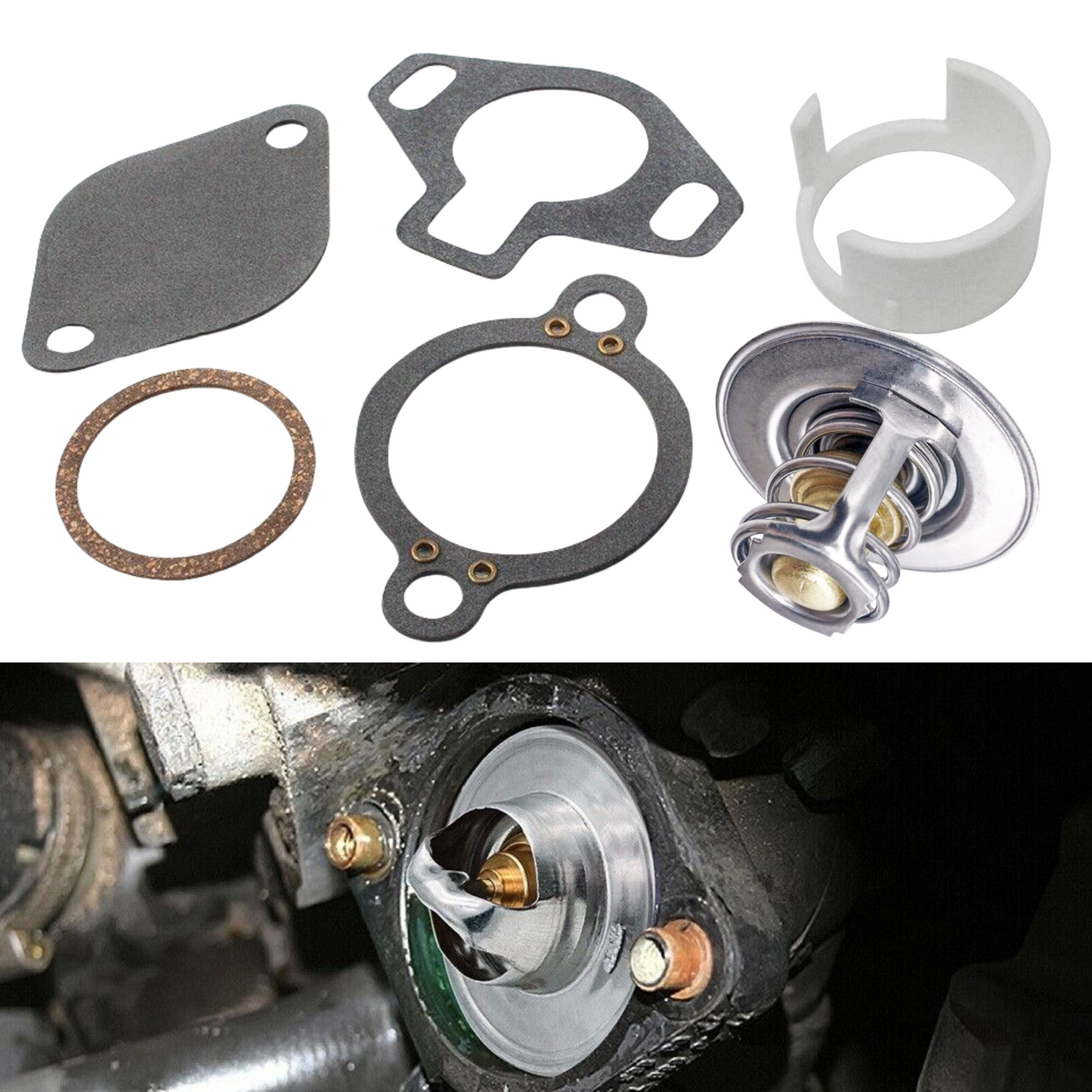 GHmarine 18-3647 Thermostat Repair Service Kit for Mercruiser 4.3L 5.0L 5.7L 7.4L 8.2L SternDrive Motors